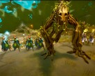 Wartorn screenshot showing a tree unit fighting alongside elves and mages