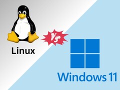 Linux vs Windows 11 gaming performance comparison; Tux and Windows logos shown