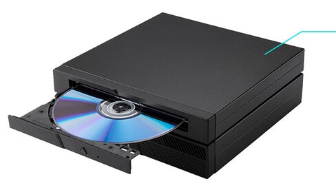 Rare sight: The ExpertCenter can be equipped with a physical disc drive (Image source: Asus)