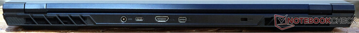 Back: Power supply, Thunderbolt 4, HDMI 2.1, DP 1.4, Kensington lock