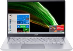 14-inch Acer Swift 3 with Ryzen 7 5700U, full sRGB IPS display, 8 GB RAM, and 512 GB NVMe SSD on sale for $639 USD (Source: Amazon)