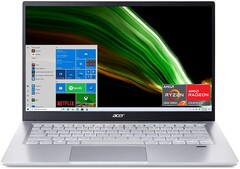 14-inch Acer Swift 3 with Ryzen 7 5700U, full sRGB IPS display, 8 GB RAM, and 512 GB NVMe SSD on sale for $639 USD (Source: Amazon)