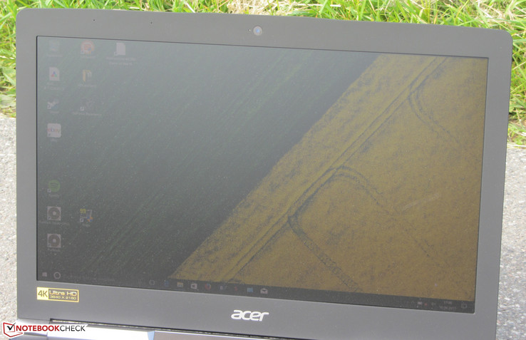 The Aspire outdoors (slightly overcast)