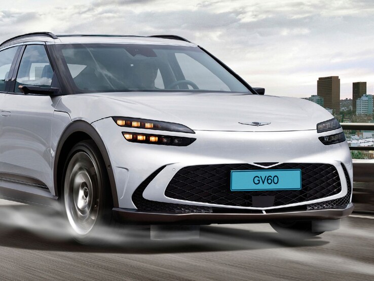 A render showing the Genesis GV60 with Active Air Skirt. (Image source: Hyundai)
