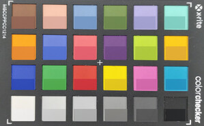 ColorChecker: The target color is displayed in the bottom half of each field.