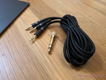 Long ~7' 3.5 mm braided cable with 1/4" adapter