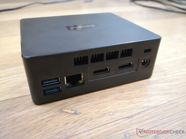 Rear: 2x USB-A 3.0, Gigabit RJ-45, 2x HDMI 2.0, Kensington lock, AC adapter