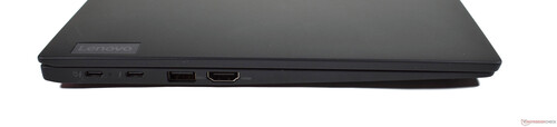 The ThinkPad X1 Carbon features two Thunderbolt 4 ports (Images: Benjamin Herzig)