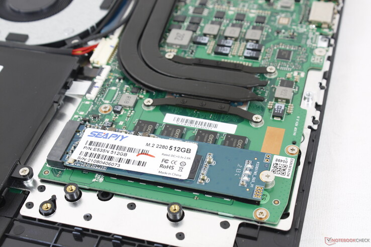 M.2 SATA 2280 slot is not compatible with NVMe drives. There are no internal secondary options