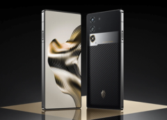 Nubia&#039;s RedMagic 10 Pro+ x Golden Saga edition features gold-plated accents on the power button, logo, and branding. (Image source: IT Home)