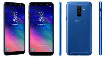 Samsung Galaxy A6+ in blue