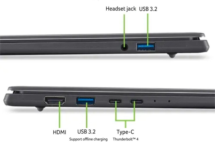 Acer's 16-inch laptop also contains a 70 Wh battery that supports 100 W charging.