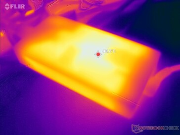 AC adapter reaches over 42 C when running demanding loads