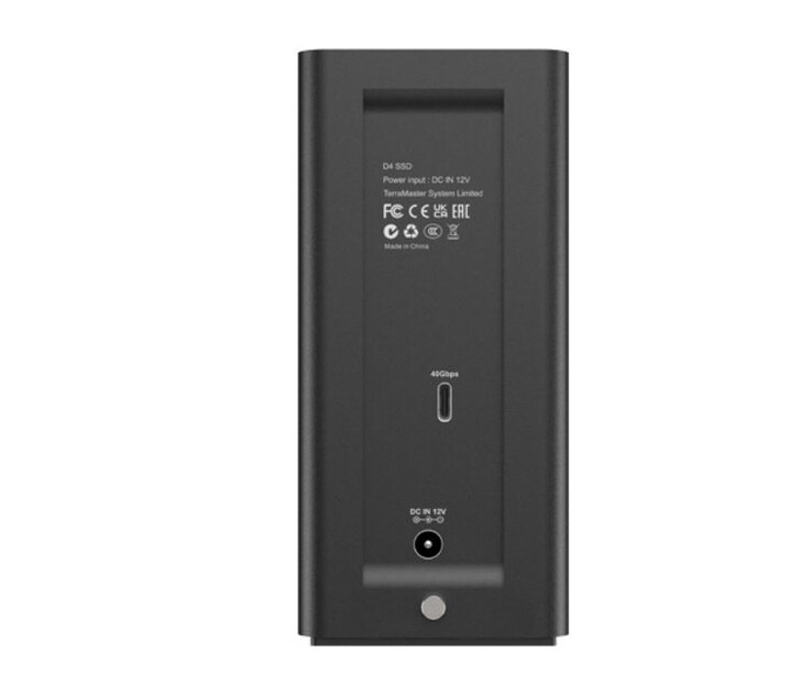 The D4 has USB Type-C and a power connection (Image source: TerraMaster)