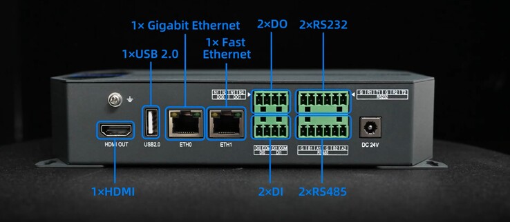 The FCU3101 edge compute box sports dual Gigabit Ethernet ports as well as a bunch of crucial COM ports.