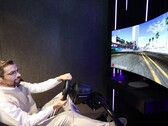 LG's Bendable Cinematic Sound OLED panel can be made to curve for an immersive gaming experience. (Image Source: LG)