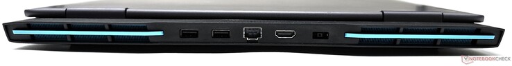 Rear: 2x USB 3.2 Gen2 Type-A, RJ-45 Ethernet, HDMI 2.1-out, DC-in