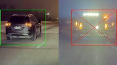 Tesla's driver-assist software has issues when visibility is low (Image source: WSJ)