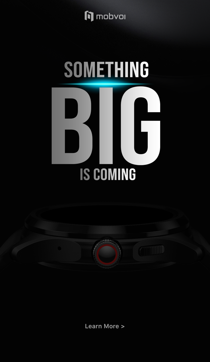 The TicWatch Pro 5's poster seems to hint at a new hardware feature. (Source: Mobvoi)