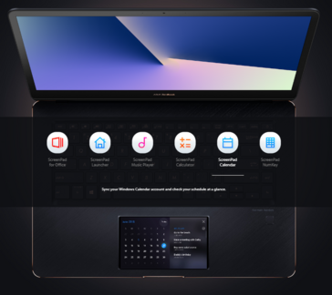 Asus ZenBook Pro 15 UX580 ScreenPad Calendar integration. (Source: Asus)