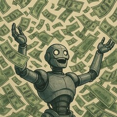 The AI race may be the root cause of tech companies taking on more and more debt. (Image source: AI generated by ChatGPT-4o)