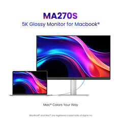 The BenQ MA270S monitor features a nano gloss panel with 5k resolution