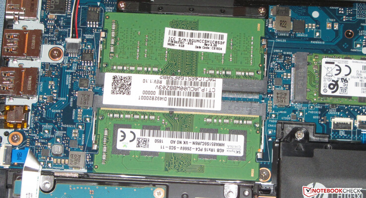 The HP 14 comes with two RAM modules. This is why the RAM runs in dual-channel mode.