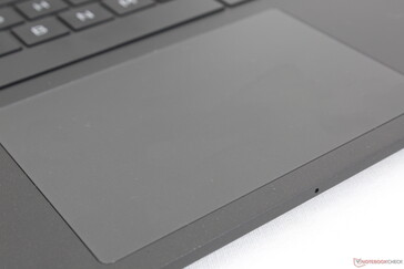 Trackpad is smooth with no sticking and no feedback or travel at all when pushing down unlike on most other laptops