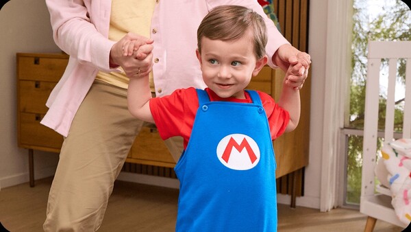 Nintendo will also sell a variety of Mario-themed apparel for infants, toddlers, and kids. (Image source: Nintendo)