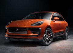 The regular Porsche Macan seen in this picture may soon get an all-electric model variant (Image: Porsche)