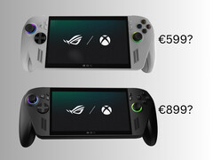 Rumored pricing for ROG Xbox Ally and ROG Xbox Ally X (Image source: Microsoft Gaming with edits)