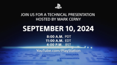 The presentation details were listed on PlayStation&#039;s official YouTube channel. (Image source: PlayStation)