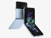 The Galaxy Z Flip4 will resemble its predecessor but with a larger cover display. (Image source: @OnLeaks & 91mobiles)