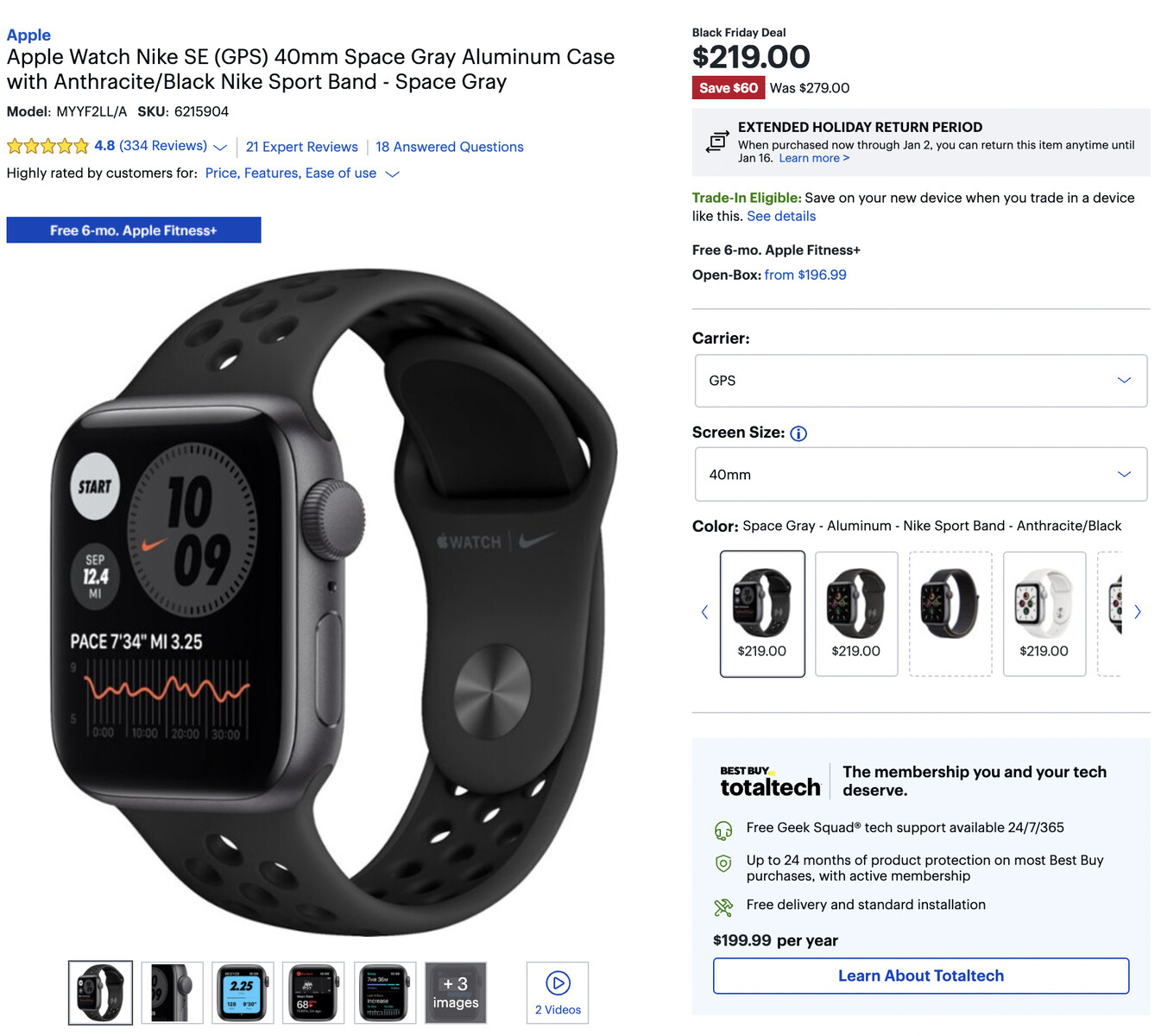Apple Watch SE receives US 60 discount as part of Black Friday