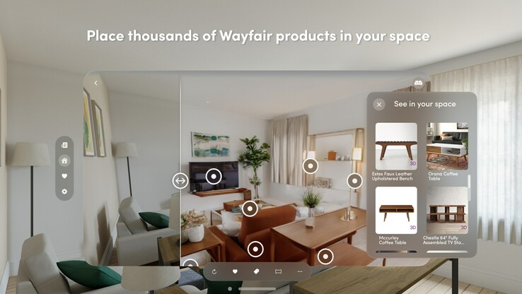 Re-arrange and update your room with the Vision Pro. (Source: Wayfair)