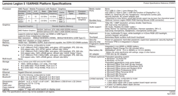 Lenovo Legion 5 15ARH05 with Renoir Ryzen 4000 - Specifications. (Source: Lenovo)