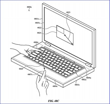 The keys are touch sensitive. (Image source: USPTO)