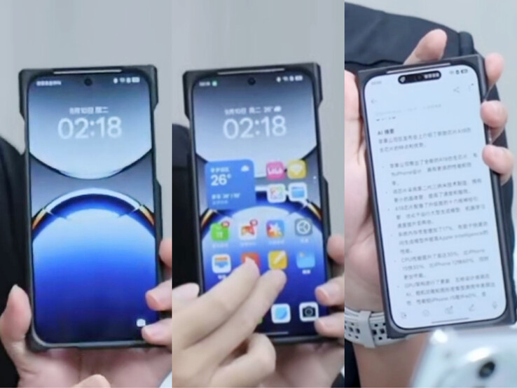 OPPO's most up-to-date wallpapers, icons and faux Dynamic Island features are allegedly showcased on a Find X8. (Source: Digital Chat Station via Weibo)