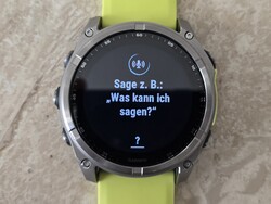 Voice assistant of the Garmin Fenix 8 smartwatch (Image source: Marcus Herbrich)