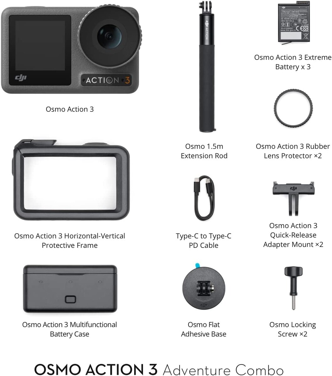 Comparatif DJI Osmo Action, Action 2, Osmo Action 3 et Osmo Action