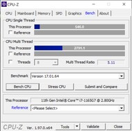 CPU-Z: Benchmark