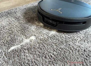 Vacuuming performance on carpet was good in our test, but not perfect.
