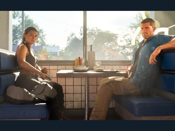 The full diner scene, shown across two separate images by LOVE Magazine.