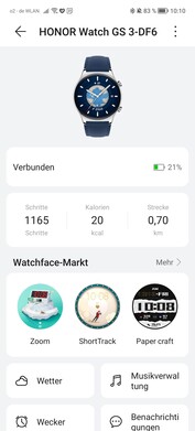 Watchfaces can be downloaded via the Health app