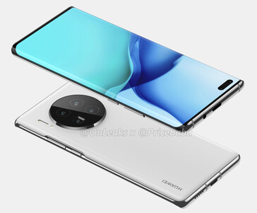 The Mate 40's new "active camera-wheel", with some new renders for the same. (Source: WinFuture, OnLeaks x PriceBaba)