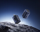 The new PicoGo 67 W AE11 costs $39.99. Pictured: A promo picture of the fast charger floating in the air over rocks. (Image source: Baseus)