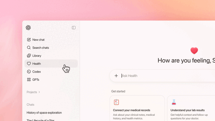 OpenAI says conversations within ChatGPT Health will not be used to train its foundation models. (Image Source: OpenAI)