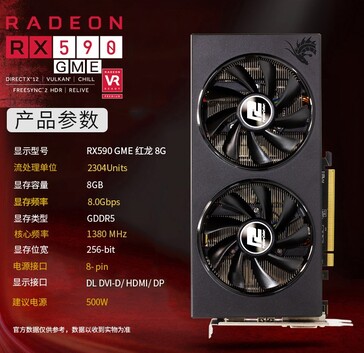 PowerColor Red Dragon RX 590 GME specs. (Image Source: Videocardz)
