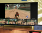 A promotional image of a docked Nintendo Switch 2 playing Mario Kart World (image source: Nintendo)