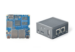 The NanoPi R2S Plus is available with and without a metal case. (Image source: NanoPi)